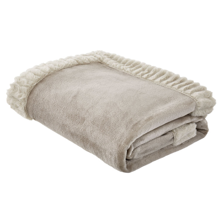 Catherine Lansfield Velvet and Faux Fur Throw & Reviews Wayfair.co.uk